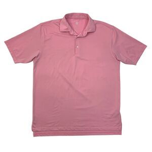 Turtleson Shirt Mens Large Bubblegum Pink Tour Performance Stretch Droptail Polo